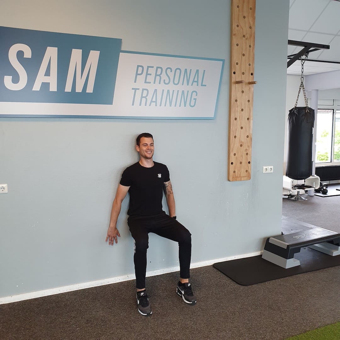 SAM Personal Training wall sit SAM Personal Training wall sit